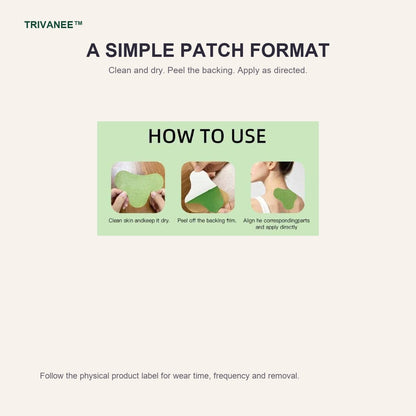Simple three-step application format for the Herbal Neck Patch Set