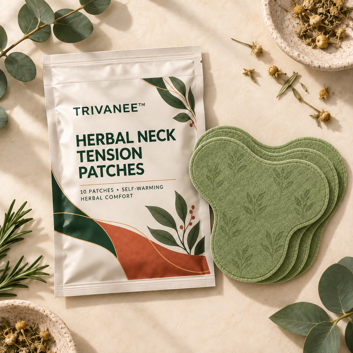 Trivanee™ Herbal Neck Patch Set · 10 Patches