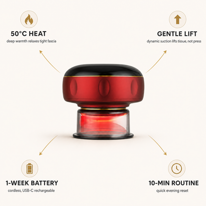 Trivanee smart cupping massager benefit callouts for neck and back tension