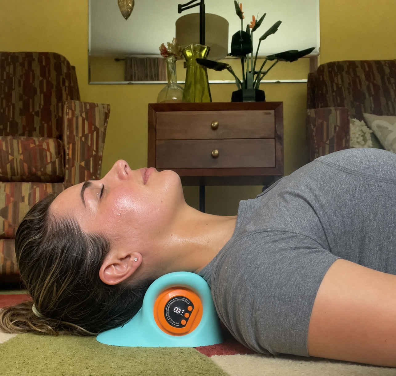 Emily R. using NexNest after workout